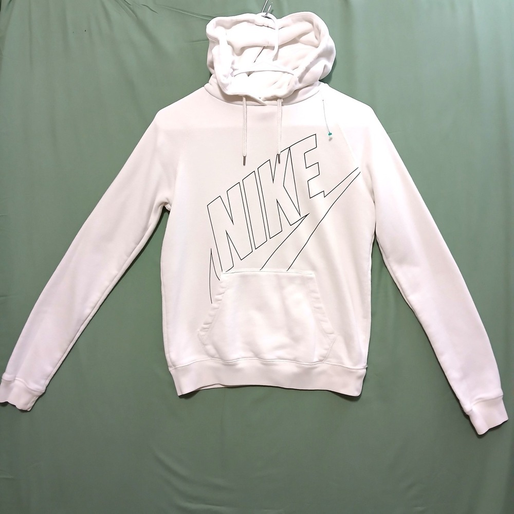 NIKE Sportswear Women's White Fleece Oversized Hoodie Size XS